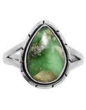 Variscite Solid 925 Sterling Silver Ring 6