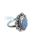Australian Opal Solid 925 Sterling Silver Ring 8