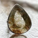 Lodolite Garden Quartz Solid 925 Sterling Silver Ring 7.5
