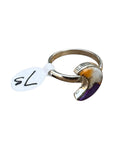 Kingman Purple Dahlia Solid 925 Sterling Silver Ring 7.5