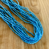 Blue Quartz 2 mm Beaded Necklace