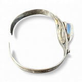 Rainbow Moonstone Solid 925 Sterling Silver Cuff Bracelet