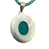 Amazonite Solid 925 Sterling Silver Beaded Pendant Necklace