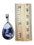 Kingman Violet Dahlia Solid 925 Sterling Silver Pendant