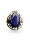 Blue Sapphire Solid 925 Sterling Silver Ring 7.5