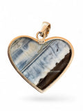 Owyhee Opal Heart Solid 925 Sterling Silver Pendant