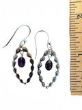 Amethyst Solid 925 Sterling Silver Earrings