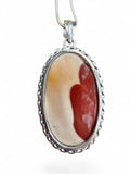 Mookaite Jasper Solid 925 Sterling Silver Pendant with 18 inch chain necklace