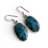 Shattuckite Solid 925 Sterling Silver Earrings