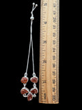 Rough Hessonite Garnet Bolo Solid 925 Sterling Silver Bracelet