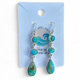Kingman mine Turquoise Solid 925 Sterling Silver Earrings