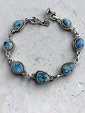 Golden Hills Turquoise Solid 925 Sterling Silver Bracelet