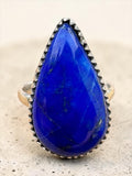 Blue Lapis Solid 925 Sterling Silver Ring 8