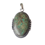 Tibetan Turquoise Solid 925 Sterling Silver Pendant