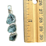 Rough Aquamarine Solid 925 Sterling Silver Pendant