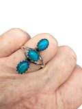 Paraiba Opal Solid 925 Sterling Silver Ring 9