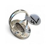 Fossilized Coral Solid 925 Sterling Silver Ring 7.5