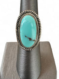 Kingman Turquoise Solid 925 Sterling Silver Ring 6