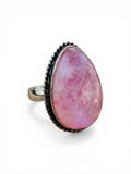 Pink Moonstone Solid 925 Sterling Silver Ring 5.5