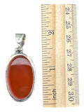 Carnelian Solid 925 Sterling Silver Pendant