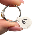 Citrine & White Topaz Solid 925 Sterling Silver Ring 6