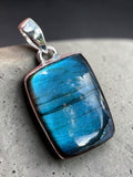 Blue Labradorite Solid 925 Sterling Silver Pendant
