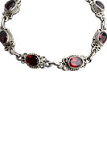 Garnet Solid 925 Sterling Silver Bracelet