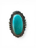 Kingman Turquoise Solid 925 Sterling Silver Ring 6