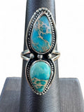 Blue Sea Sediment Jasper Solid 925 Sterling Silver Ring 5.5