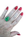 Kingman Peacock Dahlia Solid 925 Sterling Silver Ring 8