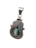 Caribbean Larimar Solid 925 Sterling Silver Pendant