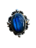 Labradorite Solid 925 Sterling Silver Ring 7