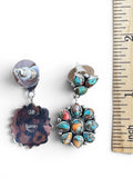 Kingman Turquoise & Spiny Oyster Solid 925 Sterling Silver Earrings