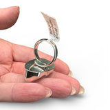 SUGAR SKULL Luminite Solid 925 Sterling Silver Ring Adjustable