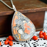 Maligano Jasper Solid 925 Sterling Silver Pendant