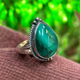 Malachite Solid 925 Sterling Silver Ring 9