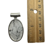 Howlite & Blue Lapis Solid 925 Sterling Silver Pendant