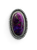 Kingman Purple Mojave Turquoise Solid 925 Sterling Silver Ring 6