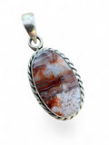 Crazy Lace Agate Solid 925 Sterling Silver Pendant