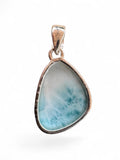Caribbean Larimar Solid 925 Sterling Silver Pendant