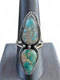 Blue Sea Sediment Jasper Solid 925 Sterling Silver Ring 9.5
