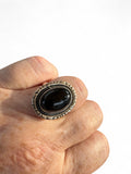 Black Onyx Solid 925 Sterling Silver Ring 8