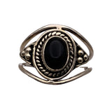 Black Onyx Solid 925 Sterling Silver Ring 7