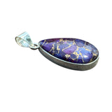 Purple Mojave Turquoise Solid 925 Sterling Silver Pendant