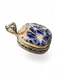 Sodalite Silver Overlay Pendant