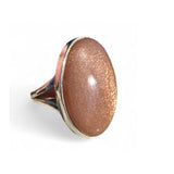 Sunstone Solid 925 Sterling Silver Ring 9
