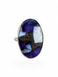 Kingman Violet Dahlia Solid 925 Sterling Silver Ring 9