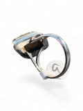 Black Jack Turquoise Solid 925 Sterling Silver Ring 9