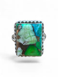 Kingman Peacock Dahlia Solid 925 Sterling Silver Ring 8