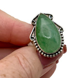 Green Adventurine Solid 925 Sterling Silver Ring